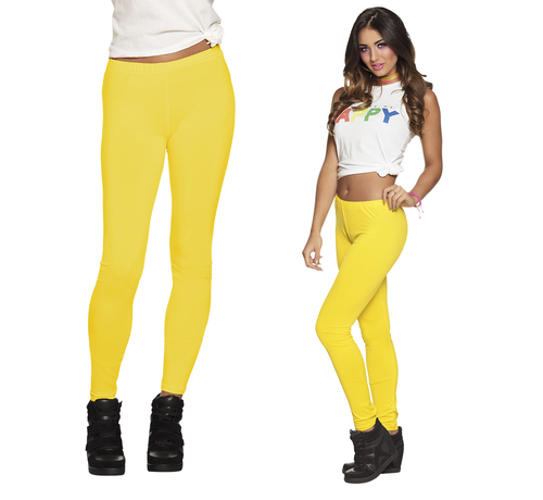 Neon gele legging dames