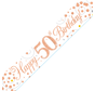 Happy Birthday banner 50 Rosé goud