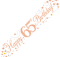 Happy Birthday banner 65 Rosé goud