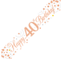 Happy Birthday banner 40 Rosé goud