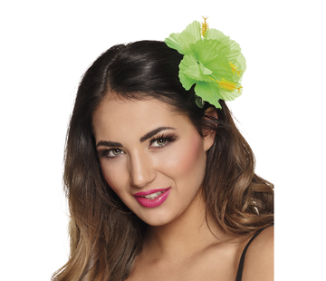 Lime groen haaraccessoires bloem