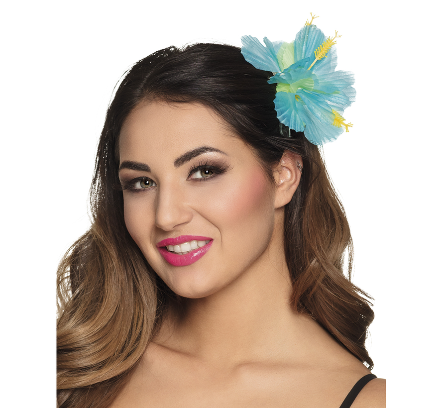 Turquoise bloem haaraccessoires