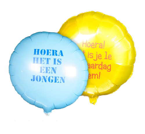 Bedrukte Ronde folieballon (met helium)