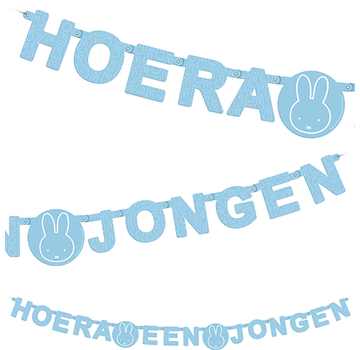 letterguirlande hoera een jongen