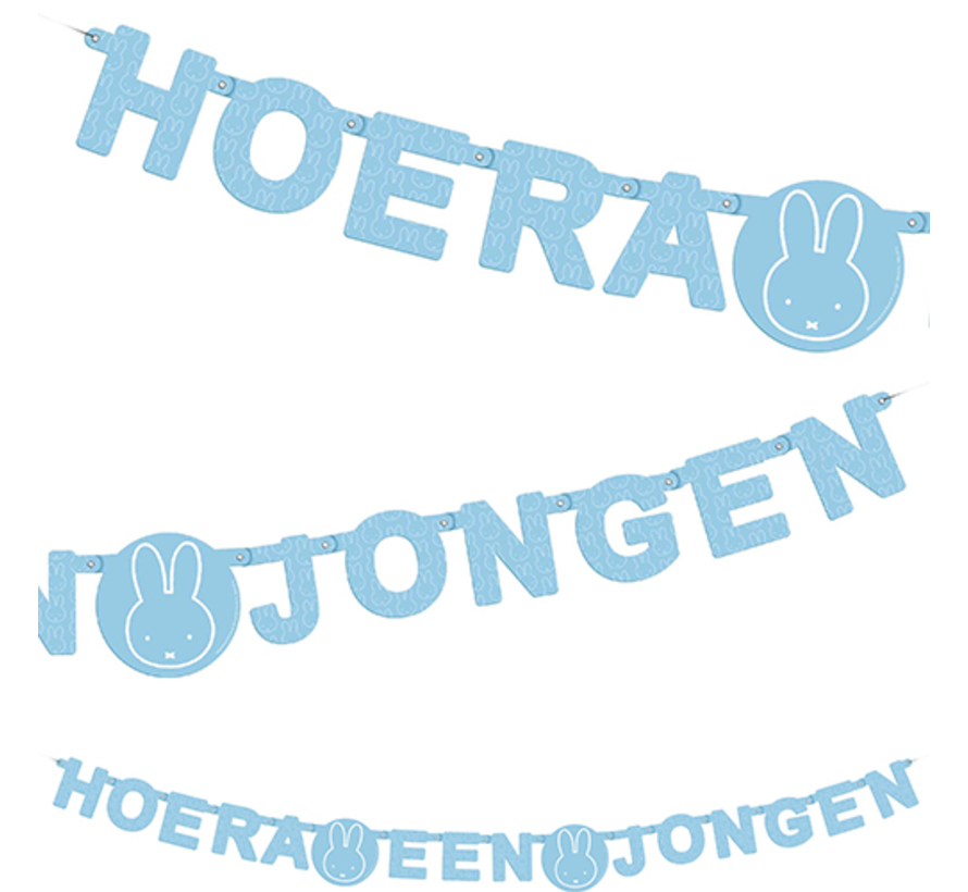 Nijntje letterguirlande hoera een jongen