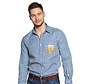 Oktoberfest shirt blauw wit geruit