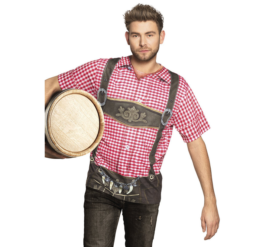 Heren Fop fotorealistisch shirt Oktoberfeest