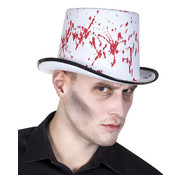 Hoge hoed met bloedspatten