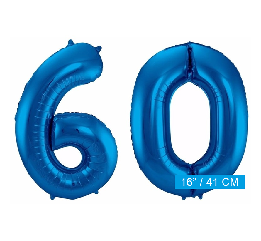 Folie ballonnen 60 blauw