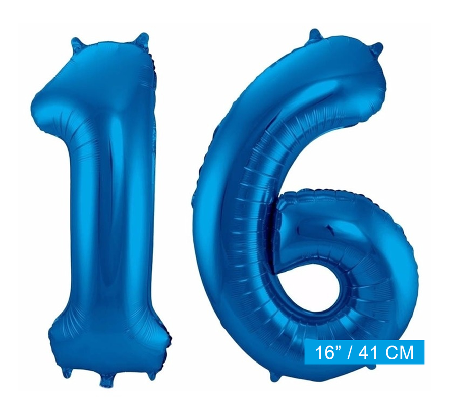 Folie ballonnen 16 blauw