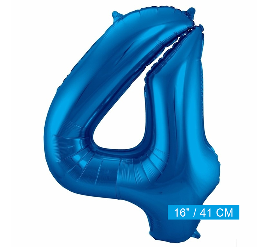 Folieballon 4 blauw