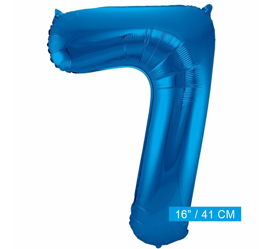 Folieballon 7 blauw