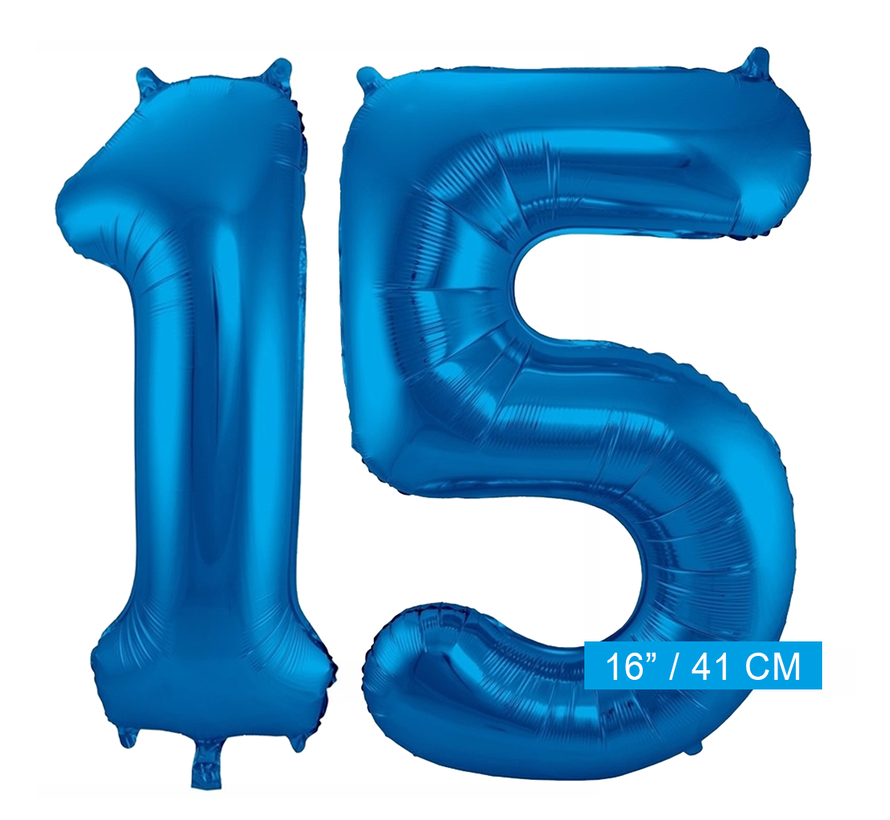 Folie ballonnen 15 blauw