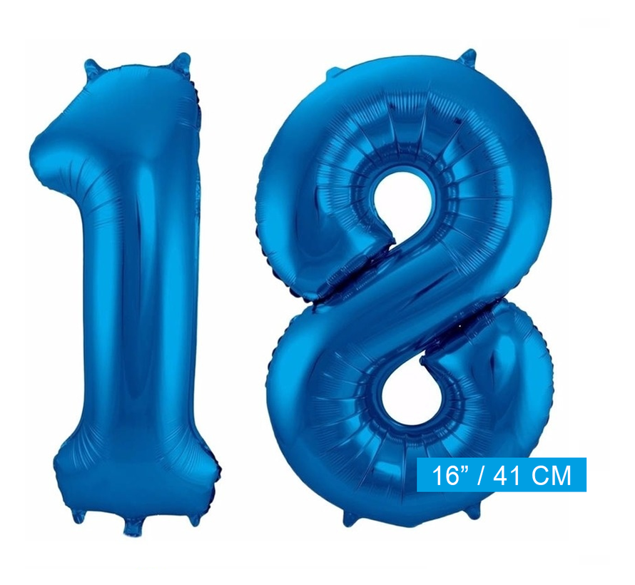 Folie ballonnen 18 blauw