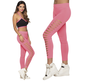 Neon legging roze met gaten