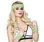 Neon groen zweetbandjes set