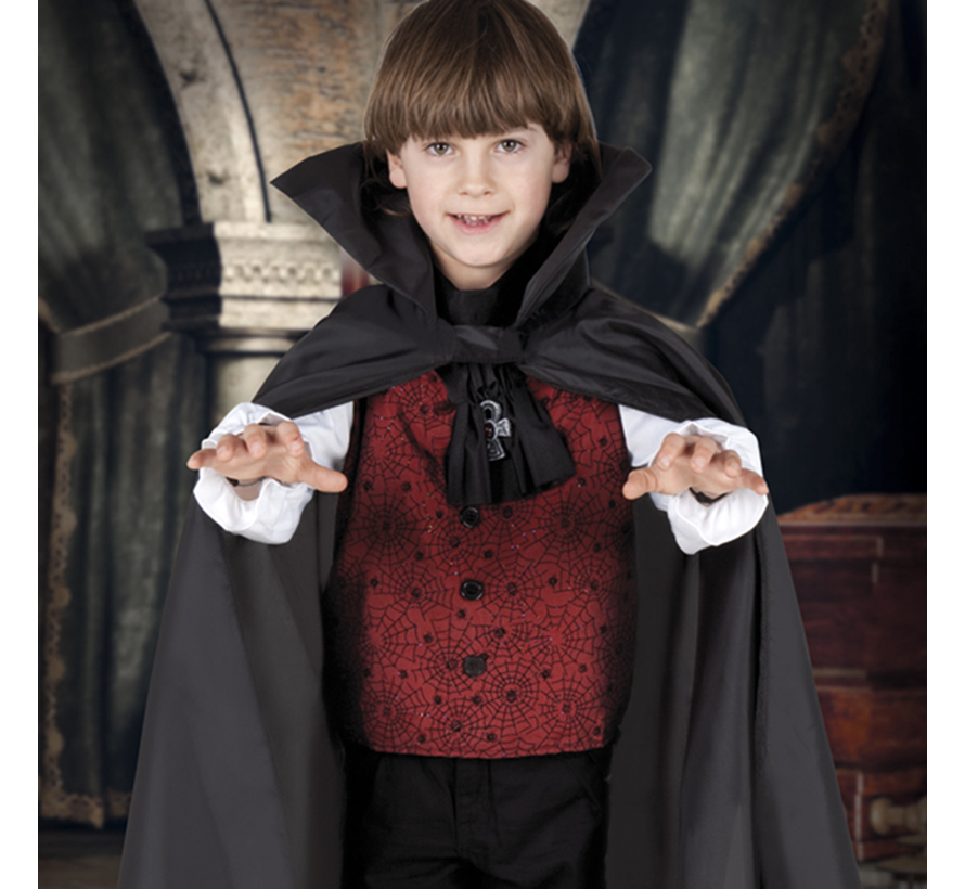 Vampire kinder cape zwart