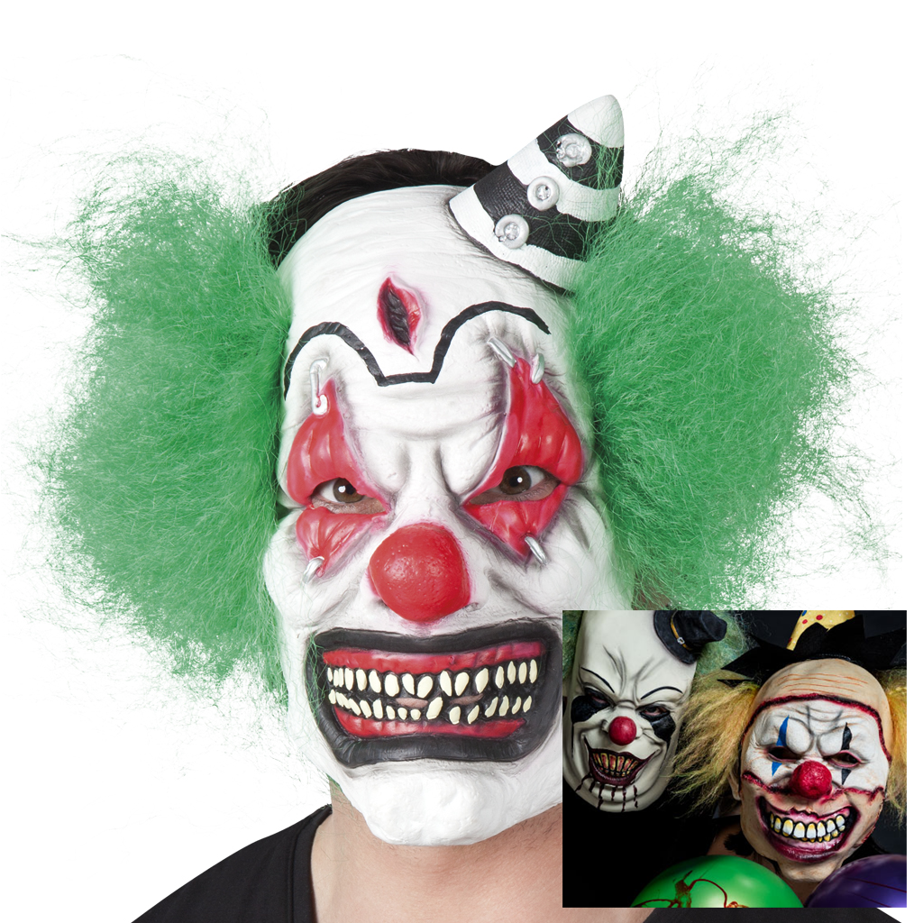Latex Horror Clown masker -