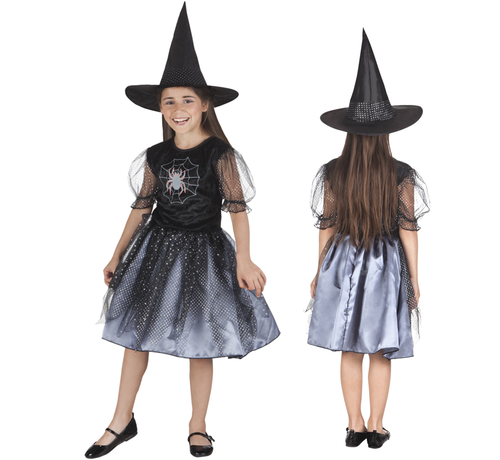 Kinder verkleedkleding spider witch