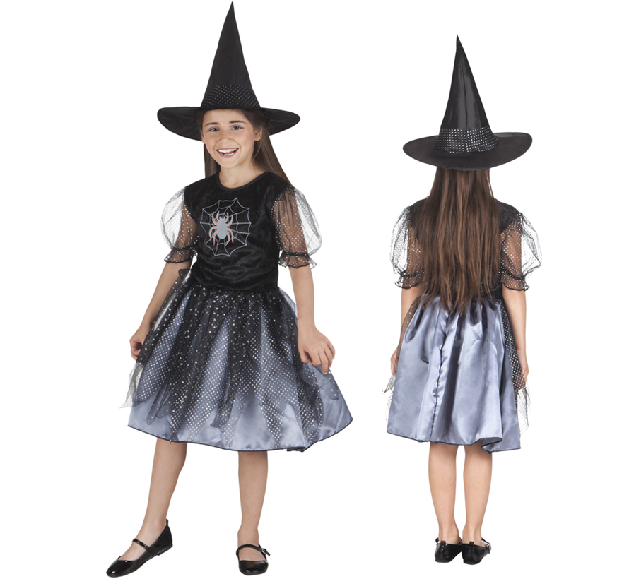 Kinder verkleedkleding spider witch