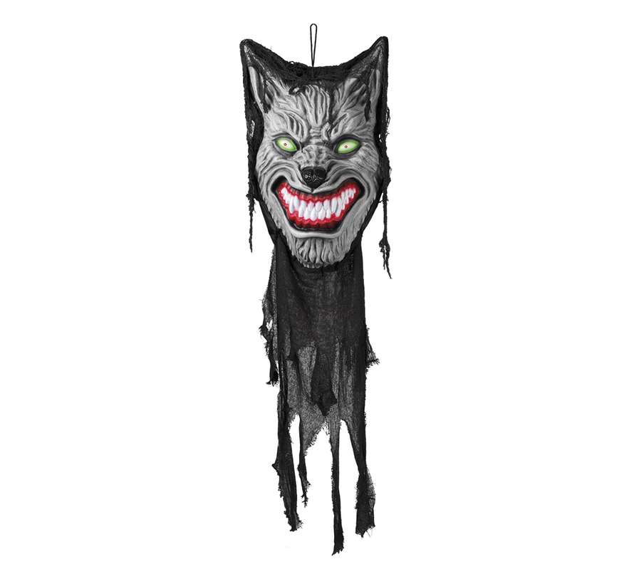 Weerwolf Halloween decoratie met licht en geluid