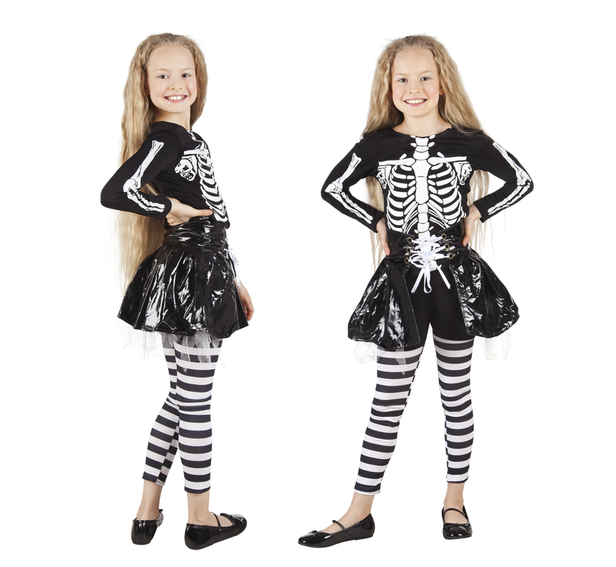 formaat federatie Facet Halloween kleding skeleton girl - Partycorner.nl