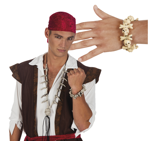 Piraten armband doodskop kopen