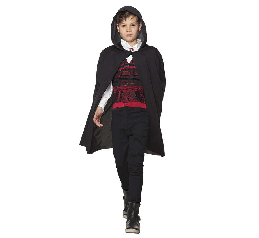 Kinder Dracula cape met capuchon