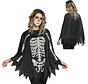 Halloween skelet  poncho voor volwassenen