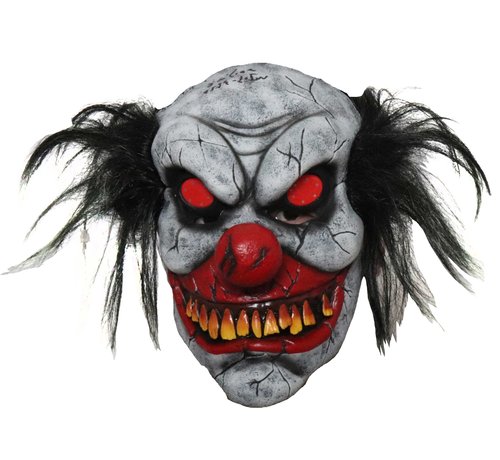Zombie clown masker met lichtgevende ogen