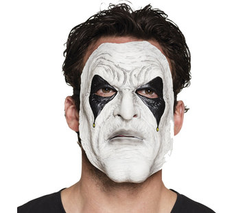 Witte clown masker