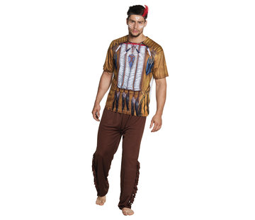 Heren fotorealistische indianen shirt