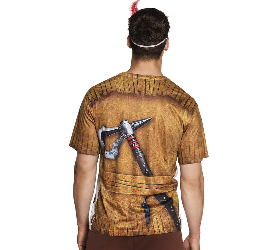 Heren fotorealistische indianen shirt