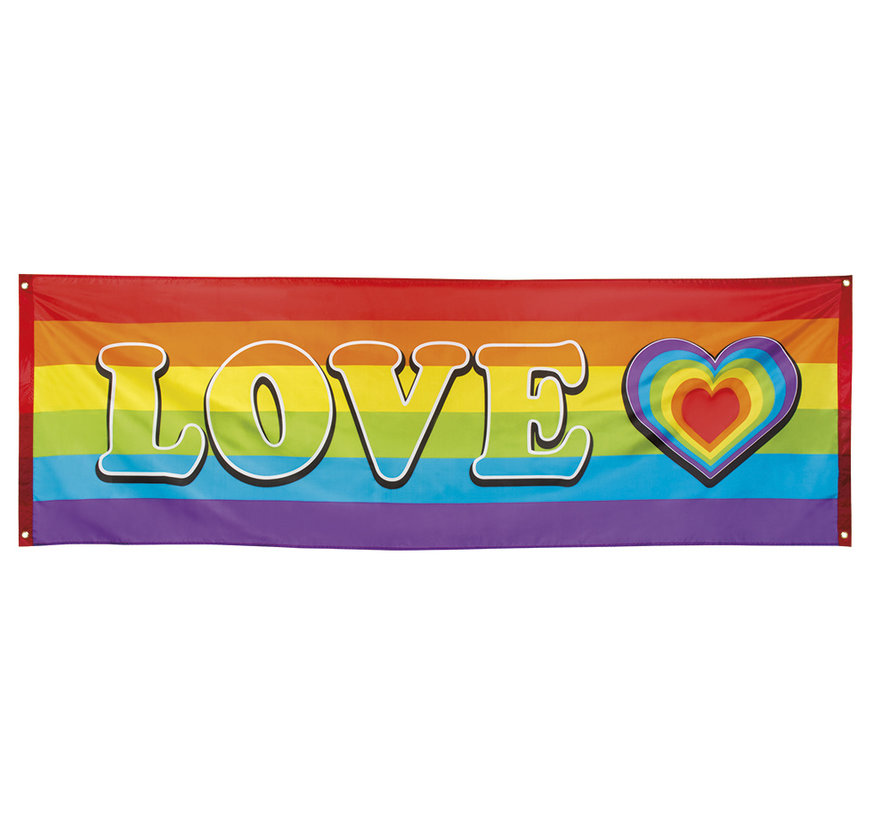 Love Regenboog spandoek