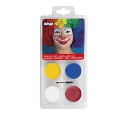 Schminkset clown 4 kleuren