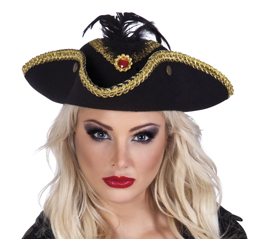 Dames Admiraal Piraten hoed