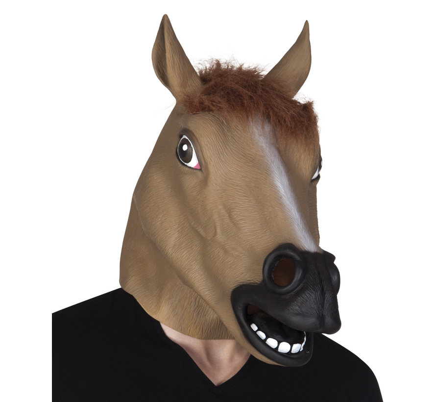 Realistic latex paarden masker