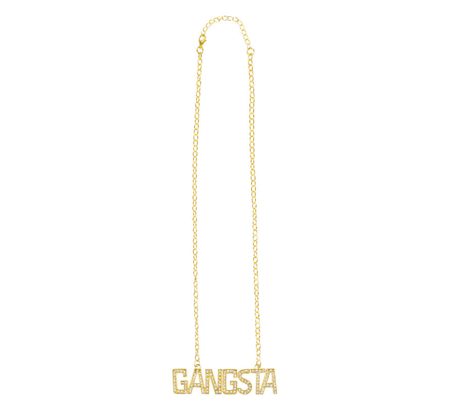 Ketting Gangsta met blingbling hanger