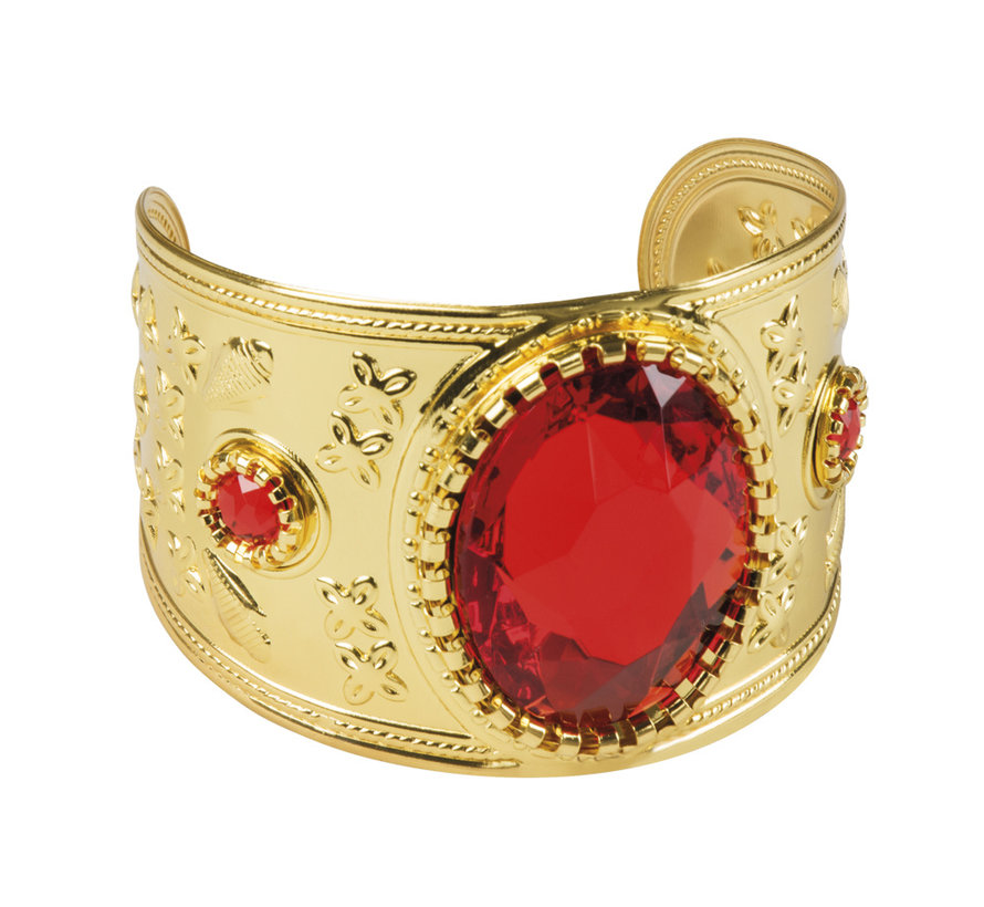 Arabische armband met rode nep diamant