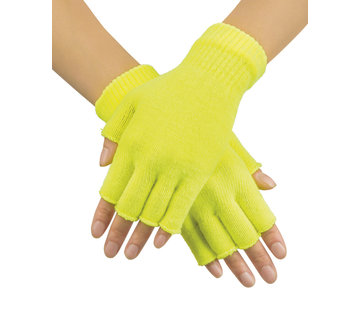 Neon gele vingerloze handschoenen