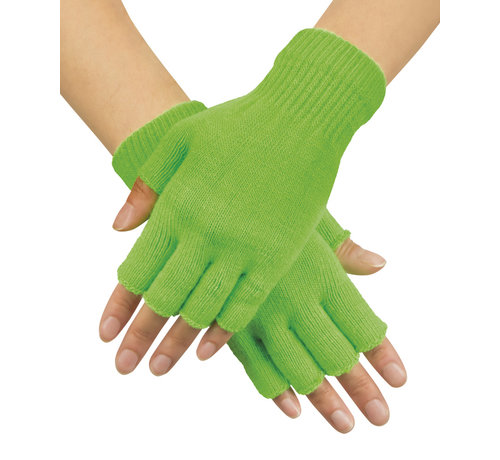 Neon groene vingerloze handschoenen