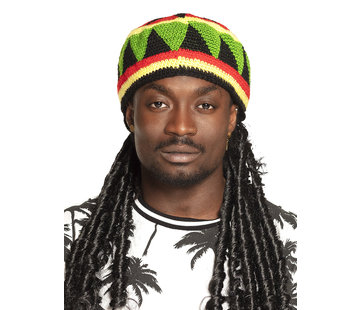 Rasta muts met dreadlocks rasta haar