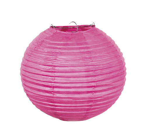 Roze Papieren lampion met draad frame