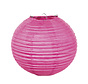 Roze Papieren lampion met draad frame