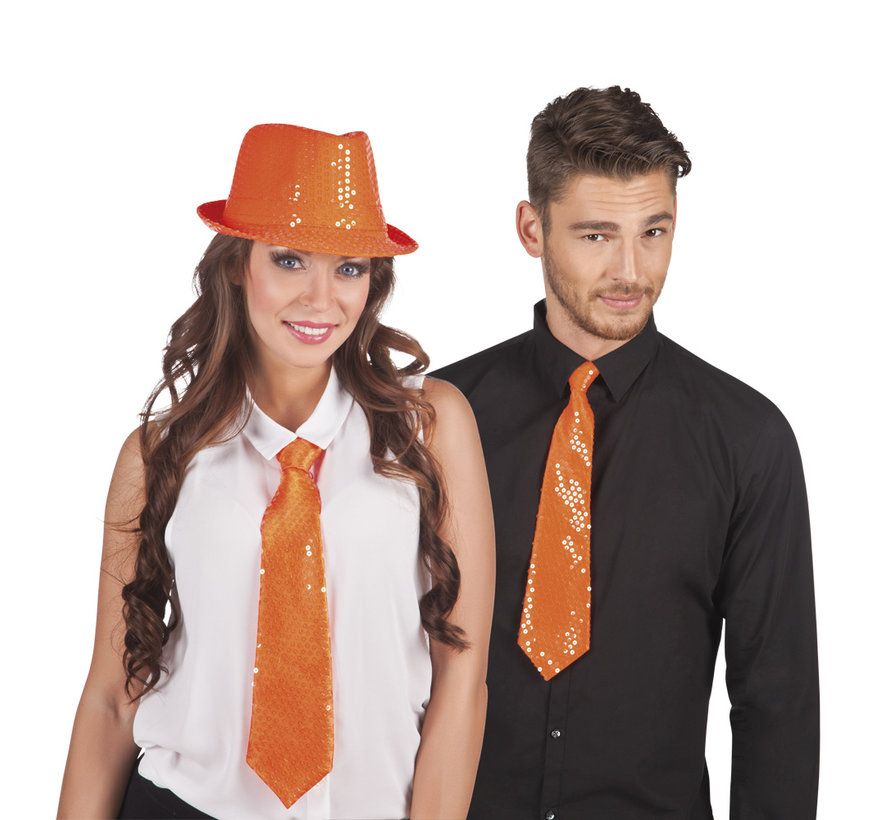 Oranje stropdas Koningsdag unisex