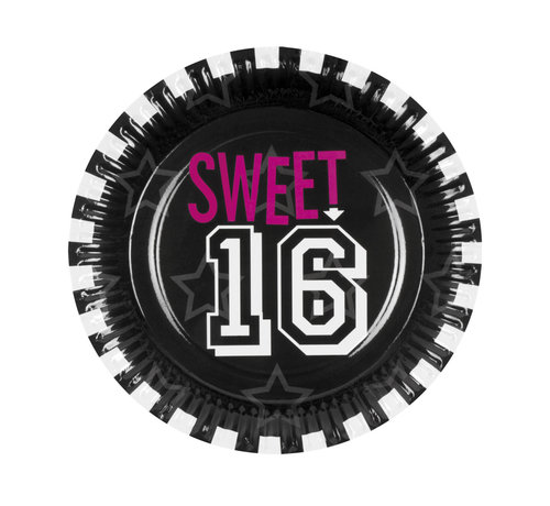 Wegwerp bordjes Sweet 16