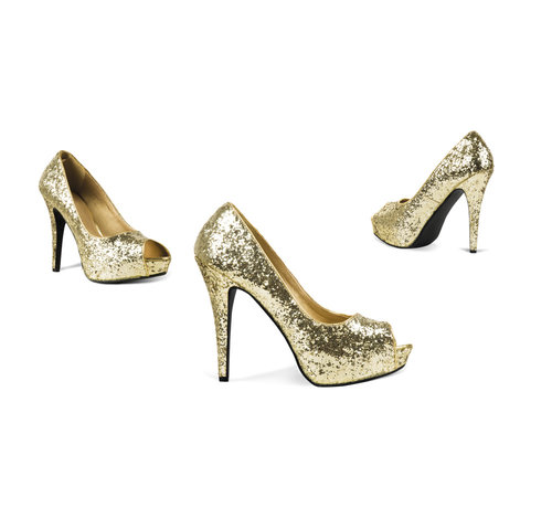 Uitgelezene Schoenen Allure - goud met hoge hakken - Partycorner.nl TC-16