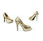 Schoenen Allure - goud met hoge hakken