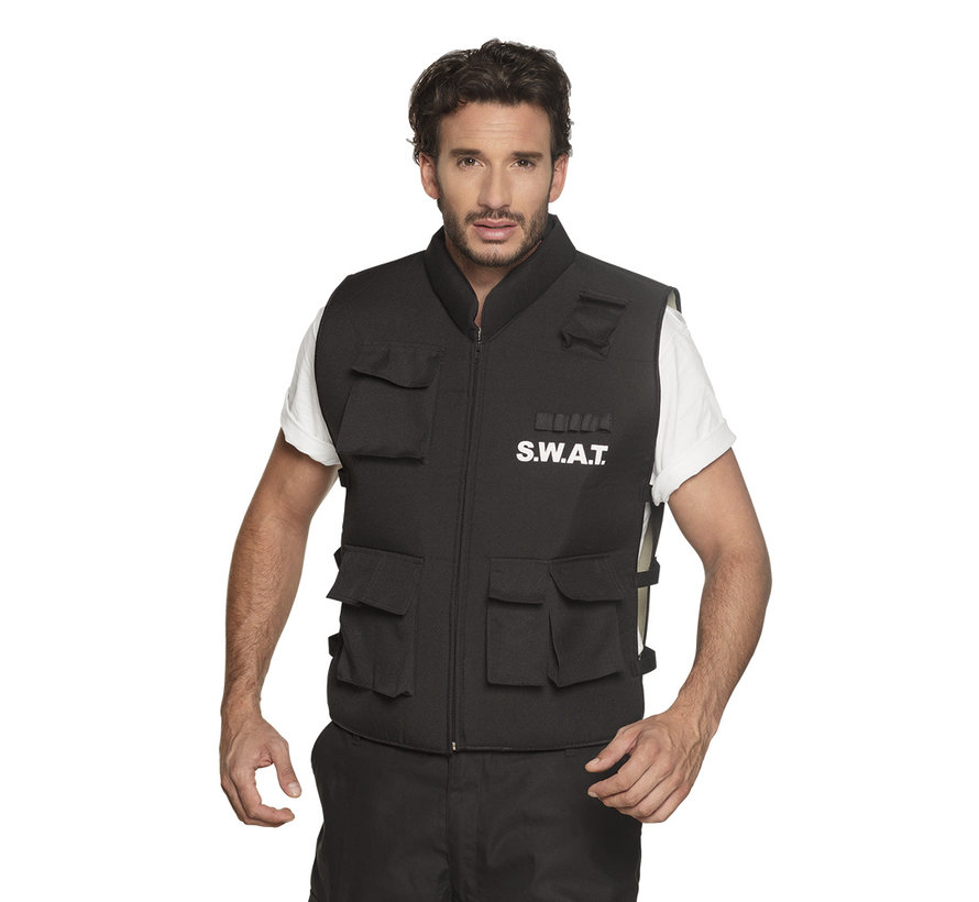 markeerstift bedelaar Glimmend S.W.A.T. vest carnaval - Partycorner.nl