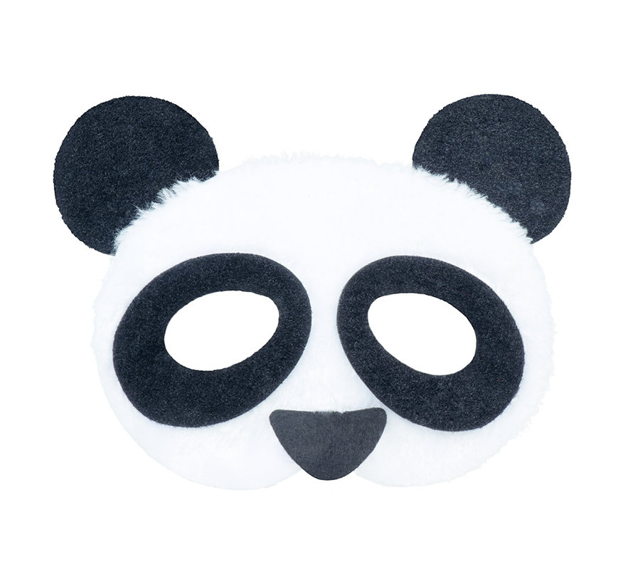 Half Pluche Panda masker